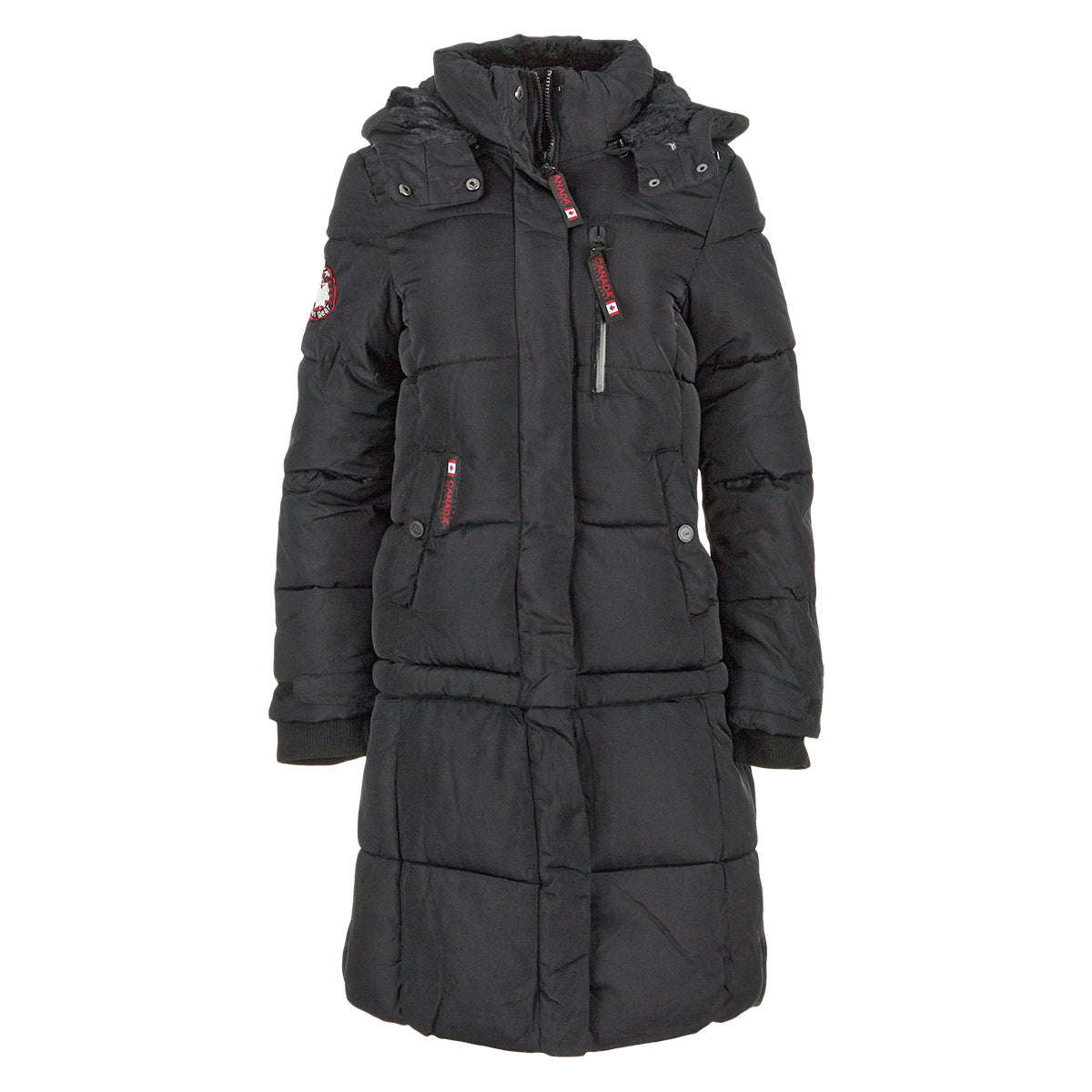 Canada Weather Gear Women's Long Puffer with Faux Fur and Sherpa Lined Hood