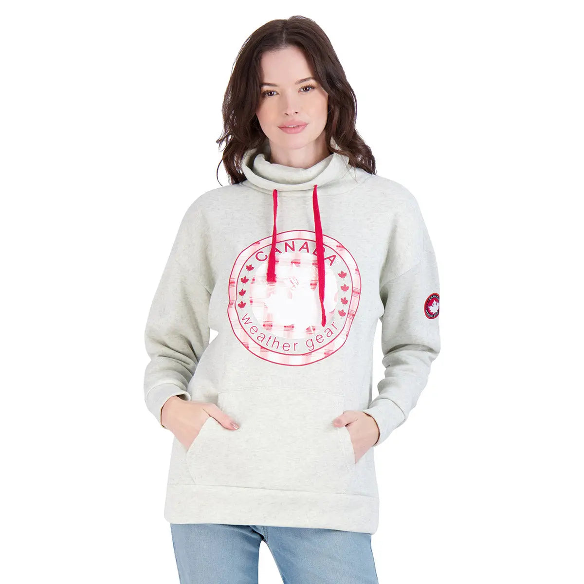 Canada Weather Gear Women's Logo Printed Cowl Neck Fleece Hoodie – PROOZY