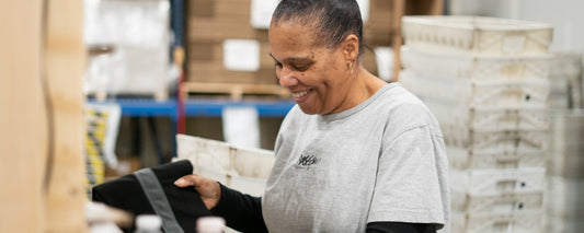 Woman working in a warehouse