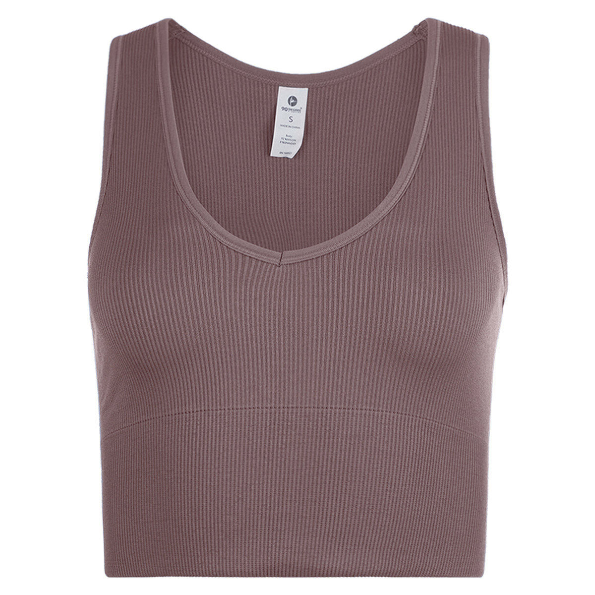 90 Degree By Reflex Women's Seamless V-Neck Crop Ribbed Tank Top – PROOZY