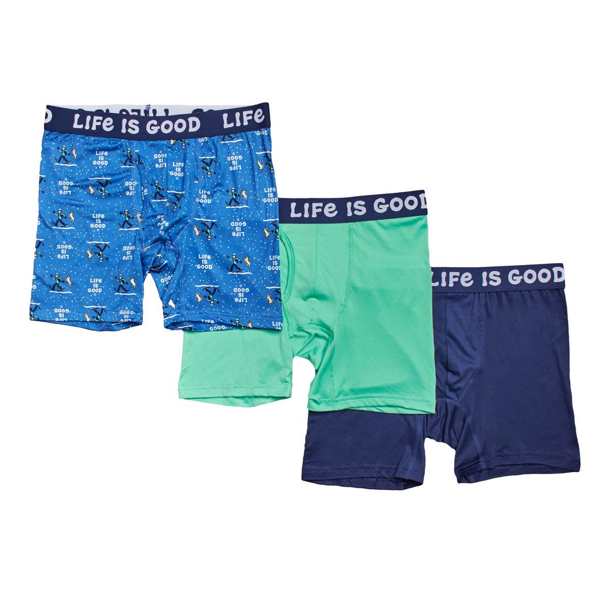 Life is Good Men's Underwear - Super Soft Boxer Briefs (6 Pack