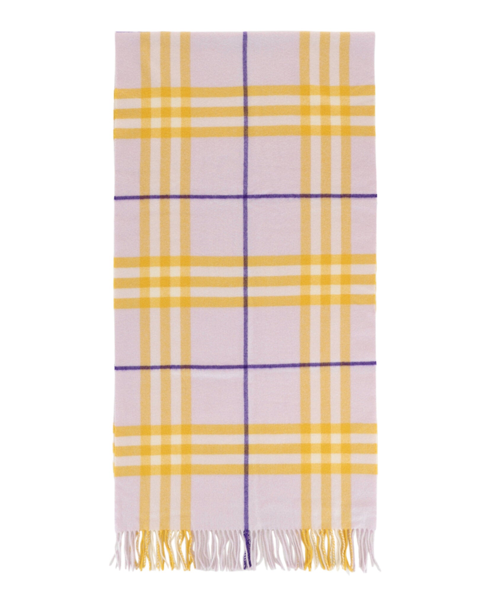 Burberry Check-Pattern Fringed Cashmere Scarf – PROOZY