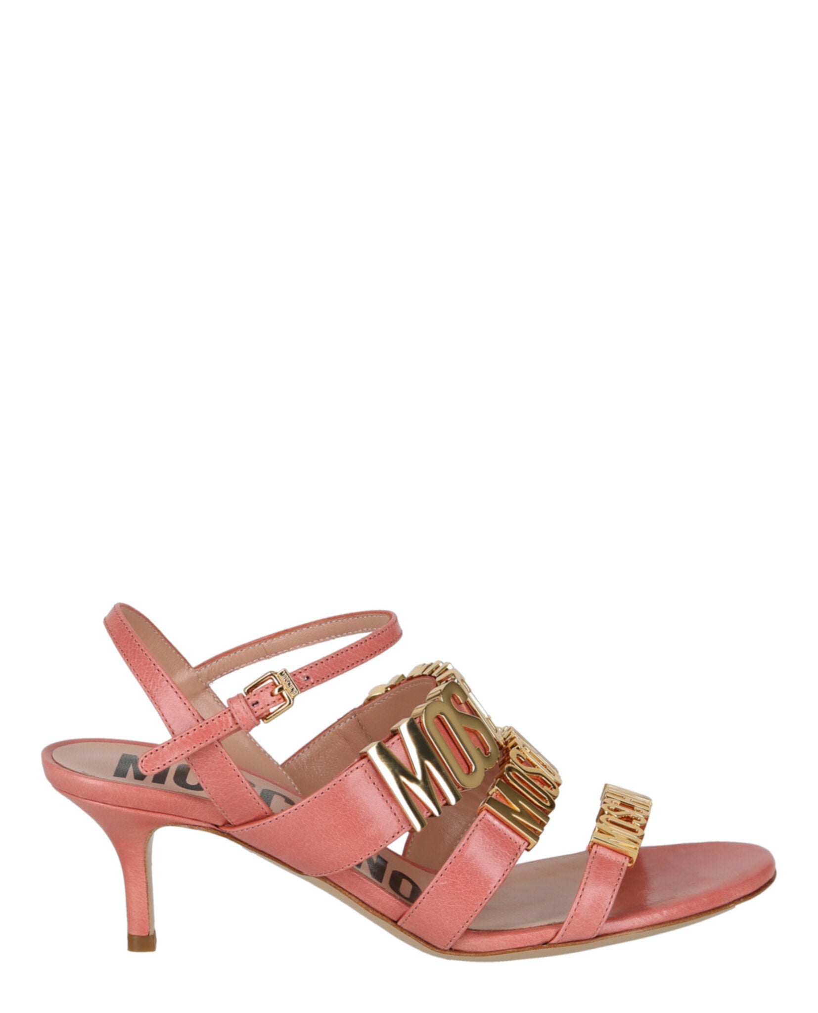 Moschino Degrade Metal Logo Heeled Sandals – PROOZY