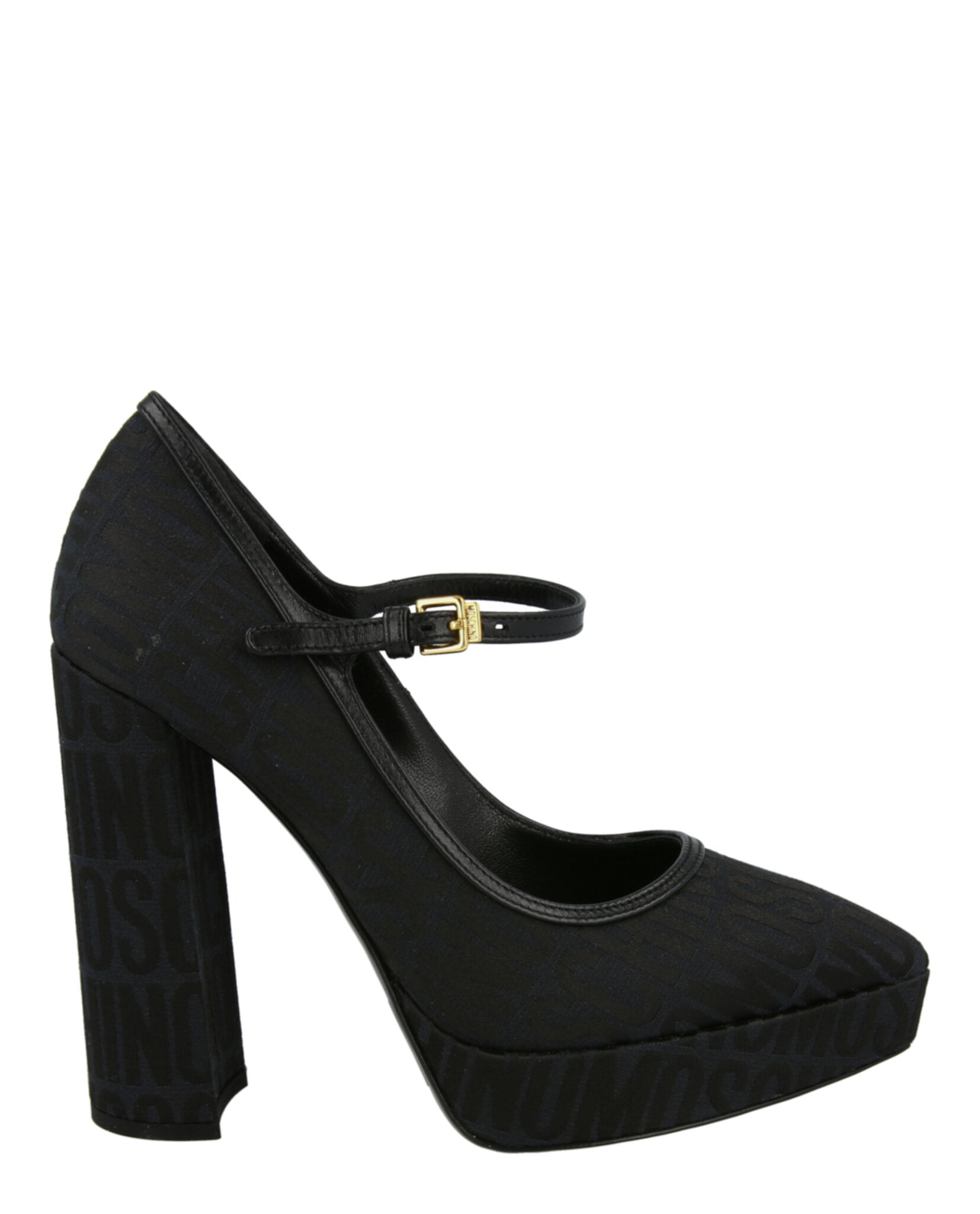 Proozy Employees Moschino Logo Jacquard Mary Jane Pumps – PROOZY