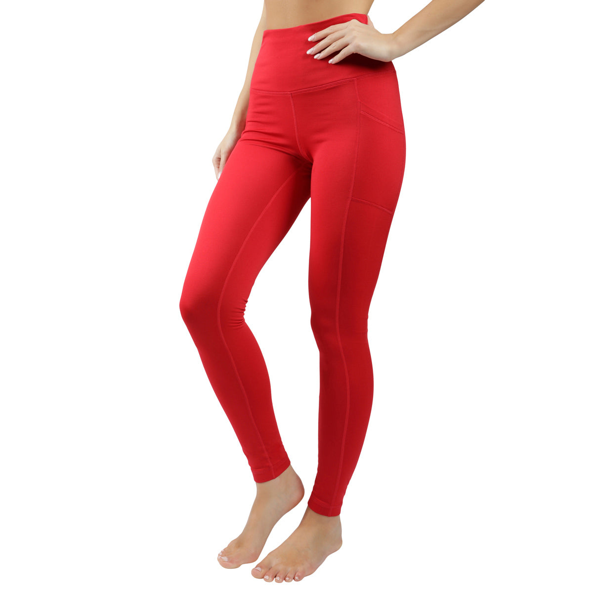 90 Degree By Reflex - Women's Polarflex Fleece Lined High Waist Side Pocket  Legging - Rouge Blush - X Large : Target