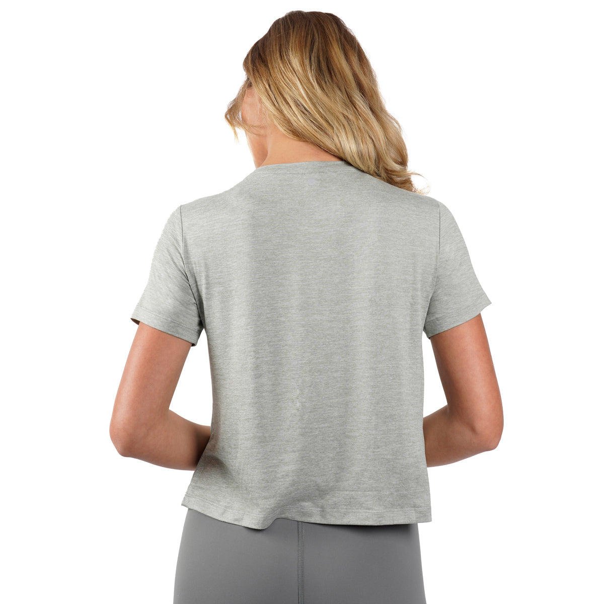Heather Gray Cotton Blouse / Yoga Clothing / Oversized Short Sleeved Top /  Asymmetrical Top / Gift for Her / Yoga Top Aryasense TPRS14LG 