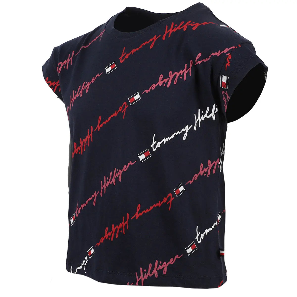 Tommy Hilfiger Girl's Allover Script Print Tee