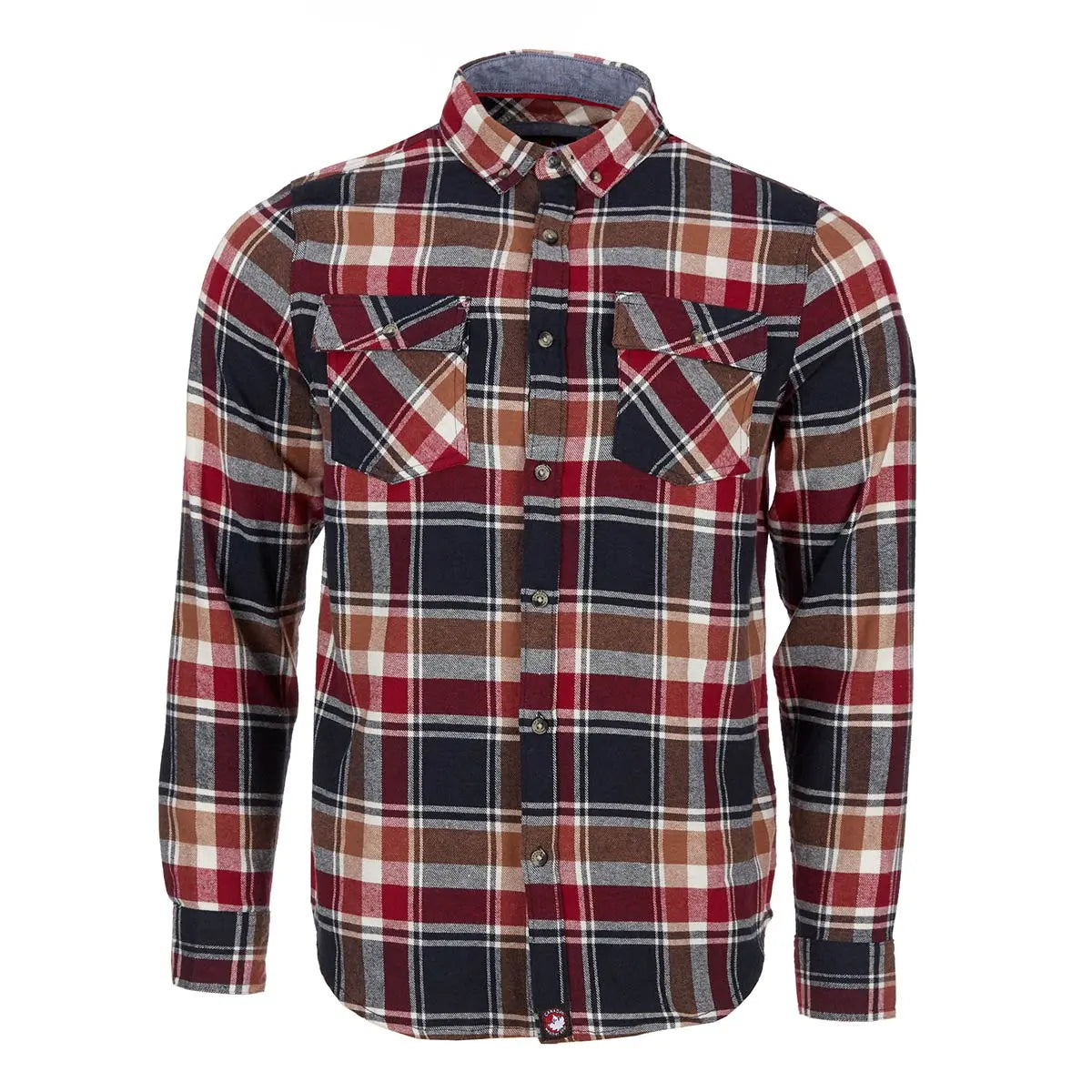Canada Weather Gear Men's Flannel With Chambray Lined Collar – PROOZY