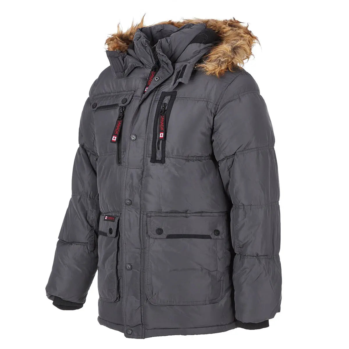 Canada Weather Gear Men's Fur Hooded Puffer Jacket – PROOZY