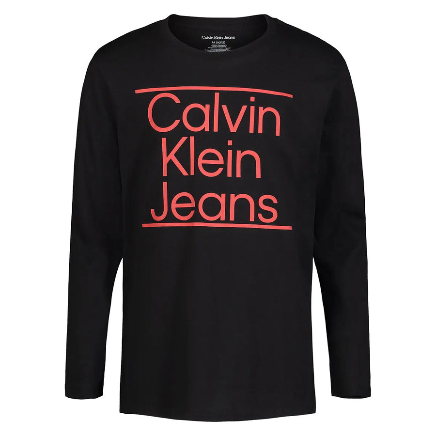 Calvin Klein Jeans Men's Splatter Long Sleeve Pullover, White